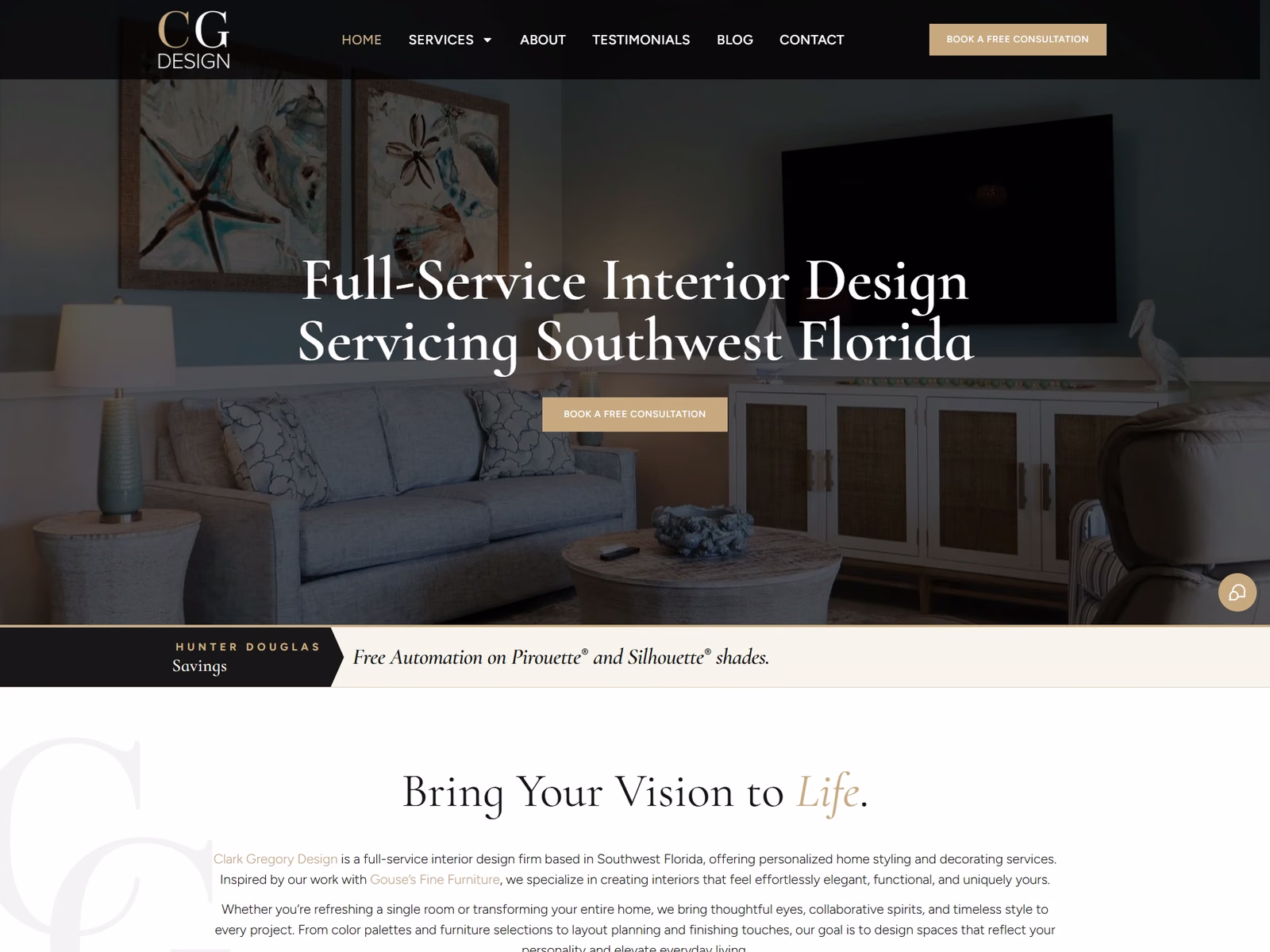Clark Gregory Design website preview