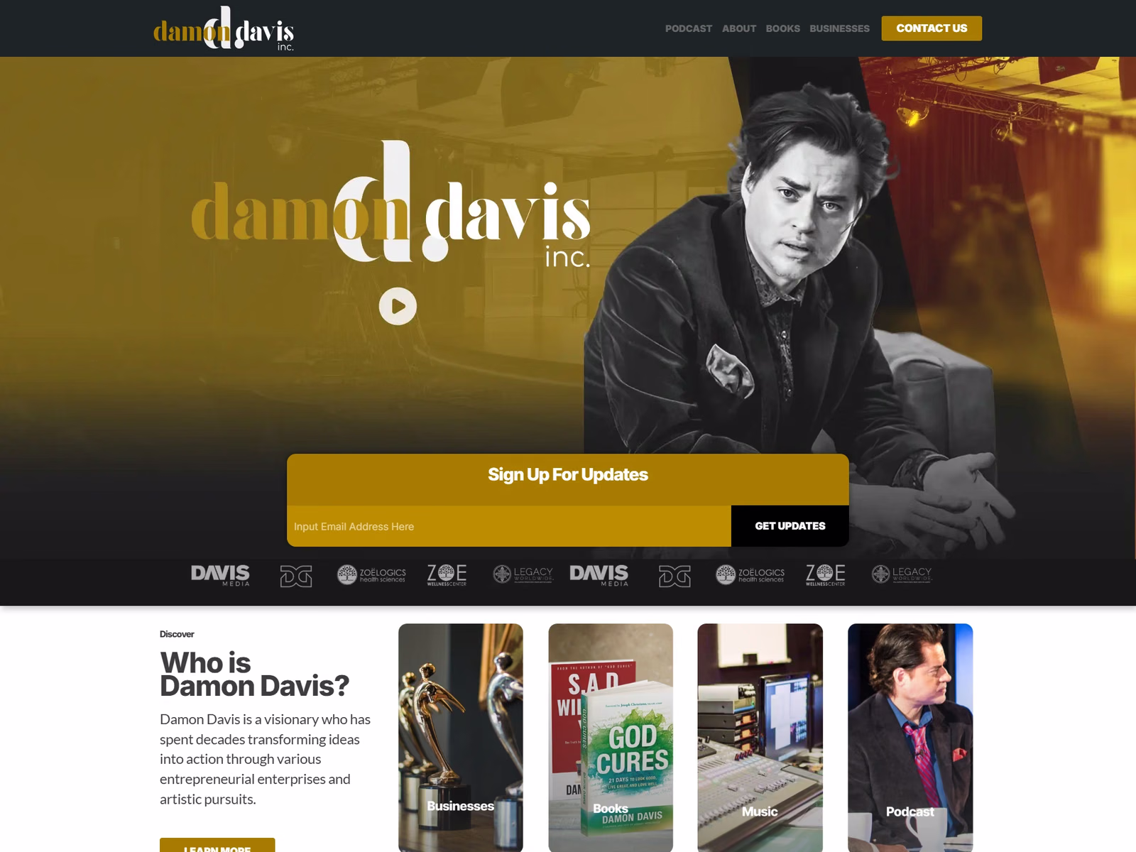 Damon Davis website preview